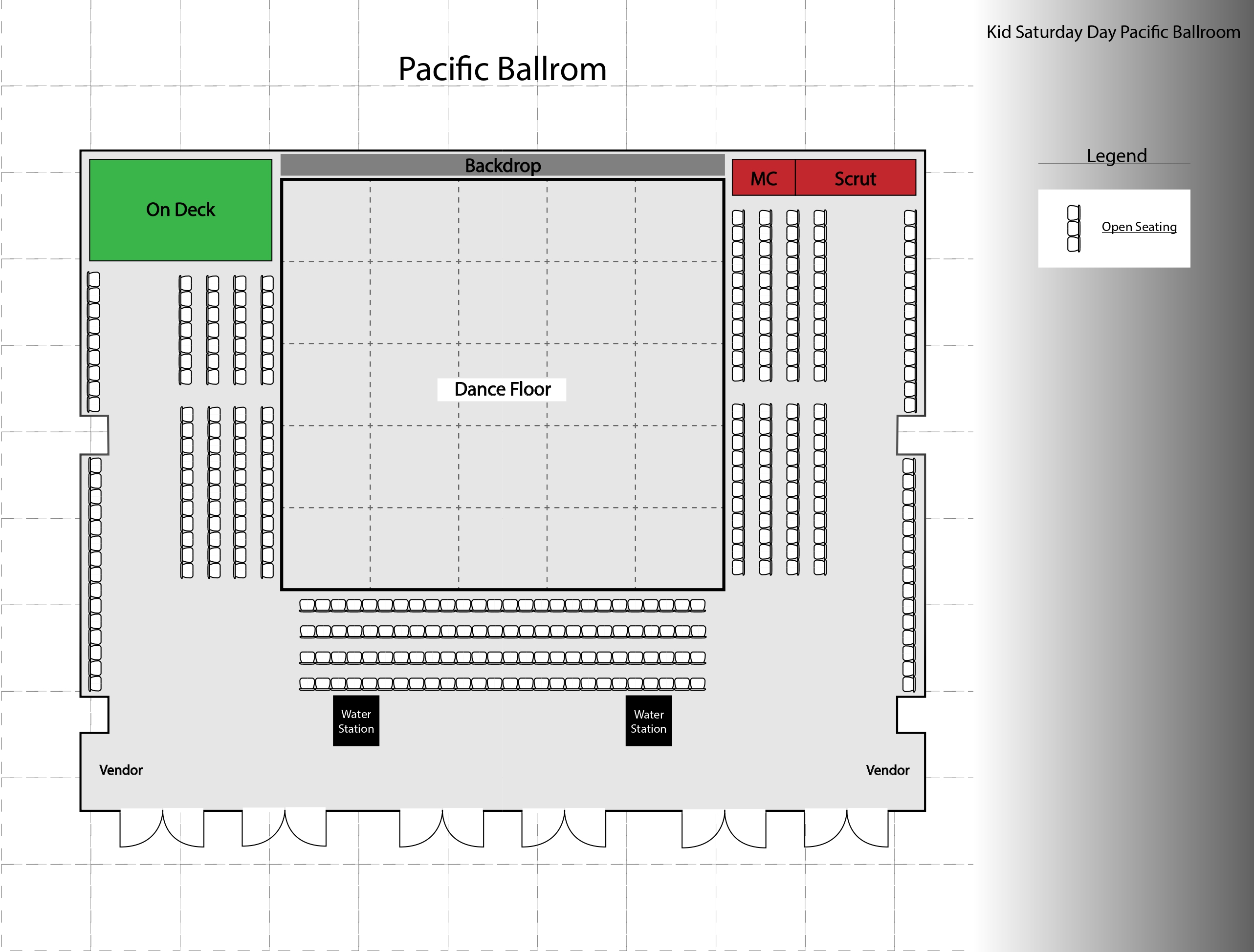 Pacific Ballroom Seating Chart Preview